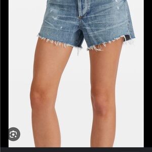 Citizens Of Humanity Blue Distressed Jean Shorts